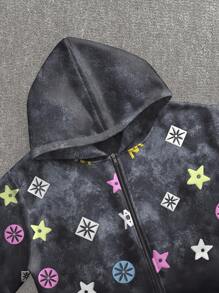 Manfinity Dauomo 休闲时尚百搭拉链连帽长袖男士卫衣 - 彩色 - 查看 3