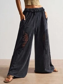 Bohemela Quần ống rộng họa tiết bướm phong cách đồng quê miền Tây, thích hợp mặc đi nghỉ, mặc hàng ngày, mặc đi chơi, mặc đi chơi, mặc đi chơi, mặc đi chơi, mặc đi học, mặc Halloween - màu đen - Xem 6