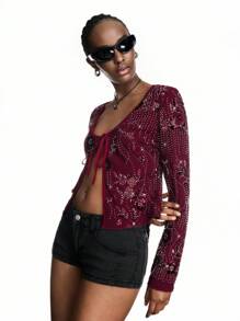 LYSMO 2025 秋冬女士正装 返校 万圣节 婚礼 宾客 度假 Y2K 海滩 可爱 教师 外出 商务休闲 优雅 生日 办公室 乡村 音乐会 俱乐部 性感 西部 工作服 街头服饰 复古 节日 鸡尾酒会 狂欢 亮片 系带上衣