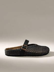 Solecia Spring/Autumn New Thick Sole Slip-On Mule Shoes, Closed Toe Women Shoes