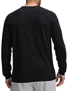 Hugo Boss 男士休闲圆领长袖 T 恤，百搭 - 001 Black - 查看 2