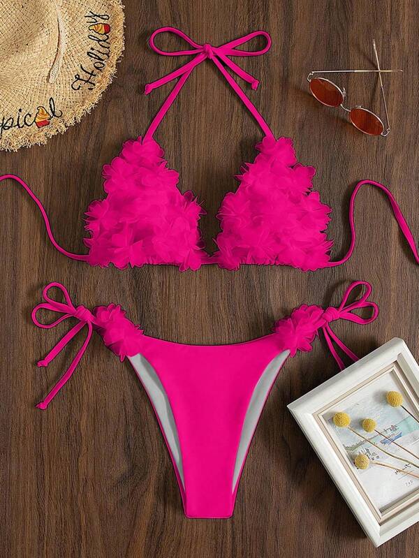 Swim SXY 2pcs/Set Floral Print Sexy Ladies Casual Swimwear, Elegant For Music Festival, Spring/Summer Beach Party