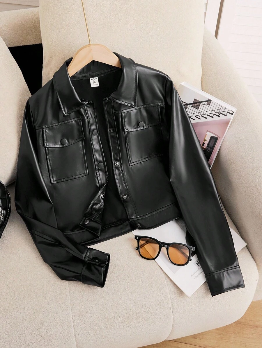 Modna, uniwersalna, swobodna kurtka ze ściągaczem dla nastolatek