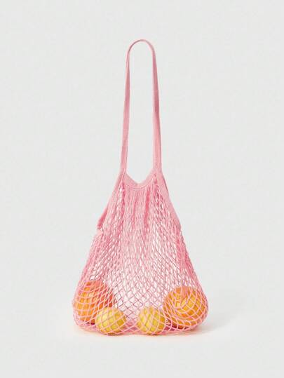 Fairycore Bolso de red grande y versátil de ganchillo para playa y exterior