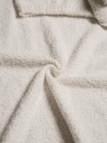 Louniche Solid Cami Knit Top & Knit Shorts & Drop Shoulder Cardigan - White - View 4