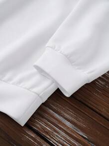 EMERY ROSE 大码女式心形印花休闲宽松圆领长袖运动衫 - 彩色 - 查看 4