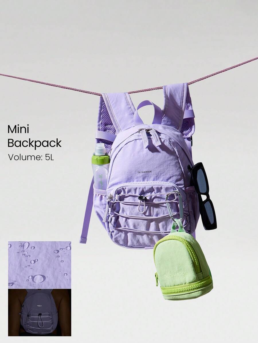 GLOWMODE 5L Side Exterior Pockets Reflective Adjustable Straps Small Backpack Daily Casual Wear