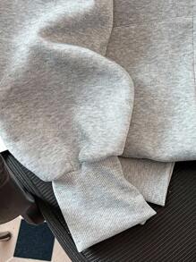 INAWLY New Style Horse Embroidery Hooded Casual Solid Color Zip-Up Jacket For Plus Size Women Fall Winter Cloth For Women Autumn