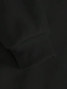 Áo nỉ ôm dáng in họa tiết phong cách Nhật Bản thường ngày bằng cotton dành cho nam - màu đen - Xem 3