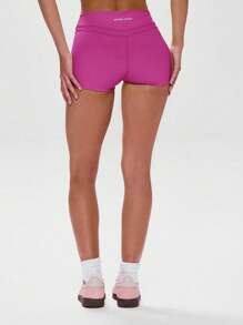 Musera Sport " Sport" Booty Shorts Active Workout Gym Gym Fitness - Hot Pink - View 4