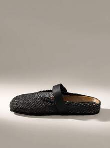 Solecia Spring/Autumn New Thick Sole Slip-On Mule Shoes, Closed Toe Women Shoes