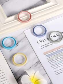 5/10Pcs Transparent Fluorescent Highlighter Tape 5 Color Book Annotation Sticker Reading Marker Calendar Label Ultra Thin Pastel Index Tabs PET Transparent Adhesive Note Office Study Supplies Organization Planner Journal DIY Scrapbooking Stationery Aesthetic