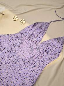 Váy yếm hở lưng buộc dây họa tiết hoa nhỏ xinh - Nhiều màu - Xem 5