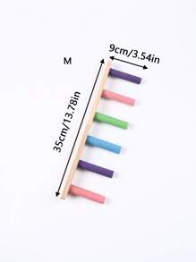 1pc Bird Scratching Post, Parrot Climbing Stand With Perch Hammock Swing Toys, Birdcage Accessories With Sanded Perch, Stick, For Parakeet Cockatiel Conure Finch Lovebird - Multicolor - View 8