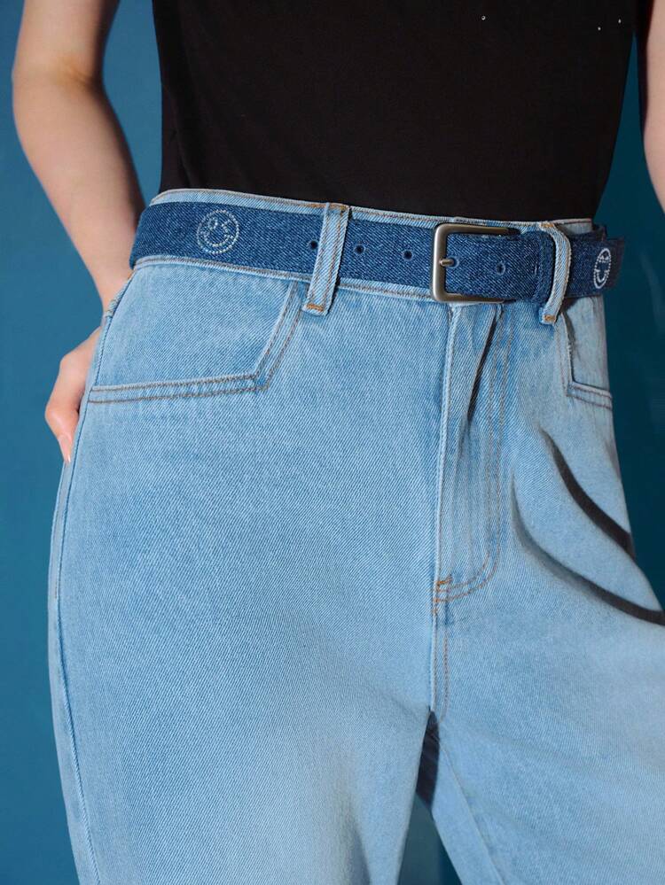 S.W.Smiley x MOTF CEINTURE AVEC BOUCLE DÉTAIL VISAGE SOURIANT STRASS