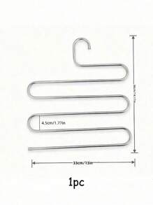 不锈钢裤架 | 节省空间的多层牛仔裤和长裤收纳架，抛光表面，壁橱收纳解决方案，打造整洁的衣柜（5 层） - 彩色 - 查看 8