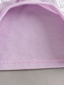 3件套少女休闲时尚百搭蝴蝶结豹纹英文字母图案长袖短款连帽衫+吊带背心+裤子套装，秋冬