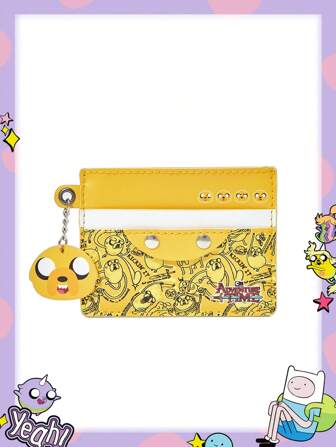 Adventure Time X ROMWE Cartoon Pattern Cute & Fashionable Multi-Layer Card Holder Wallet
