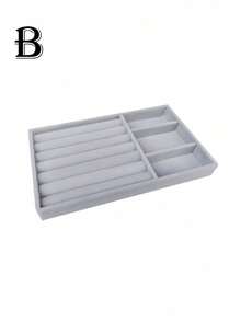 1/4/5PCS Jewelry Display Tray, Stackable Drawer Jewelry Storage Box, Velvet Grid Jewelry Organizer Tray, Multi-Purpose Jewelry Box For Rings, Earrings And Necklaces, Large Capacity Drawers For Easy Classification And Space-Saving Back To School