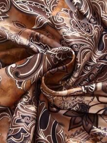 ROMWE Hippie Vintage Halter Cashew Flower Print Women Tank Top