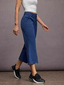 Activina Women's Casual Solid Color Sports Pants - Blue - View 5