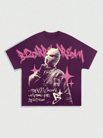 Street Life maglietta casual oversize da donna con grafica, girocollo, maniche corte, spalle scoperte