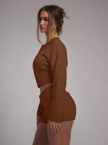 MUSERA Áo khoác cardigan dệt kim cài cúc tay dài, kiểu dáng cổ điển, dễ thương, thích hợp cho kỳ nghỉ hè, sân bay, du lịch, mùa đông, công sở, phong cách mùa đông. - Màu nâu Sô-cô-la - Xem 2