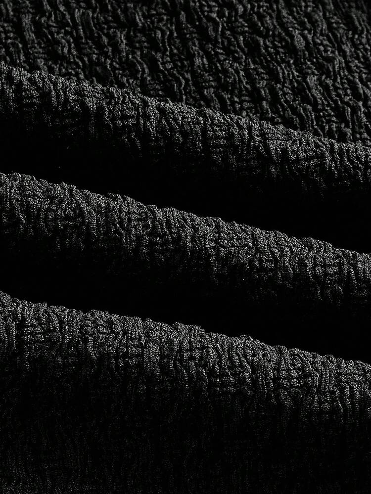 SHEIN Maija Women's Black Tie-Up Halter Versatile Casual Elegant Fashion Modern Dress, Long Sleeve Pullover Fishtail Hem Dress, Women's Apparel For Spring, Valentine's Day Festival