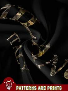 SHEIN EZwear Áo nỉ dài tay in chữ đơn giản, rộng rãi, thoải mái, cỡ lớn cho nữ - màu đen - Xem 3