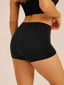 LUVLETTE 2-Pack Ultra-Fine Yarn High-Elastic Basics Seamless Boy Shorts-Earthy Comfort Underwear For Women - Multicolor - View 9