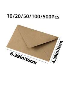 SHEIN Letter Window Envelopes, Gray DIY Craft Gift Packaging Bags, Wedding Invitation Card Covers, Cash Envelopes, Stationery