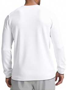 Hugo Boss 男士圆领长袖休闲百搭T恤 - 100 白色 - 查看 2