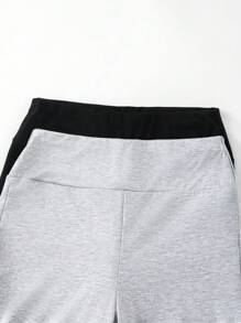 Sparklyn 2pcs/Set Teen Girl Casual All-Match Versatile Daily Wear & School Loose Waist Straight Leg Sweatpants, Autumn/Winter Fall