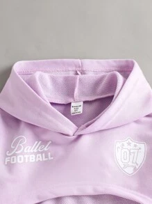 3件套少女休闲时尚百搭蝴蝶结豹纹英文字母图案长袖短款连帽衫+吊带背心+裤子套装，秋冬