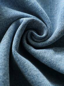 Manfinity Hypemode 男式休闲街头风格多口袋蓝色牛仔工装短裤