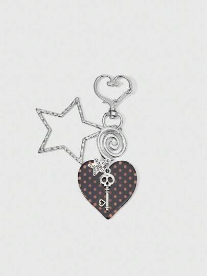 Anime Polka Dot, Heart, Hollow Star, Skull Head, Heart Shaped Decorative Charms For Bags, Keychains, Daily Accessories