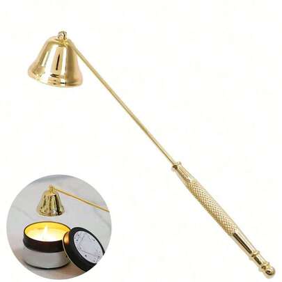 1 件黑金不锈钢烛剪蜡勺工具套装带手柄，适合蜡烛爱好者家居装饰礼物生日毕业派对必备品