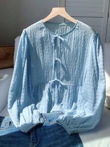 Comfortcana 大码女式橙色休闲衬衫，简约时尚，日常穿着，休闲日常穿着