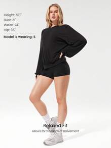 GLOWMODE TENCEL™ 莫代尔丝滑扭纹露背设计灯笼袖口合身下摆长袖上衣日常休闲装