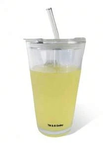 SmileyWorld® | SHEIN Gelas Kaca Bening Bermotif Wajah Tersenyum 450ml, Ide Hadiah Elegan untuk Ulang Tahun atau Hari Raya - MultiWarna - View 3