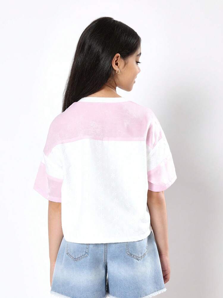 Varsity Number Graphic T-Shirt With Floral Design