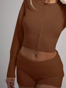 MUSERA Áo khoác cardigan dệt kim cài cúc tay dài, kiểu dáng cổ điển, dễ thương, thích hợp cho kỳ nghỉ hè, sân bay, du lịch, mùa đông, công sở, phong cách mùa đông. - Màu nâu Sô-cô-la - Xem 6