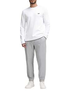 Hugo Boss 男士圆领长袖休闲百搭T恤 - 100 白色 - 查看 3