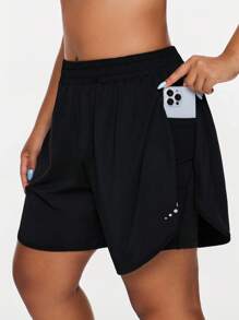 Rhythm Era Women's Plus Size Black Athletic Shorts With Pockets For Sports And Everyday Wear Running Shorts With Pockets Black Running Shorts Women