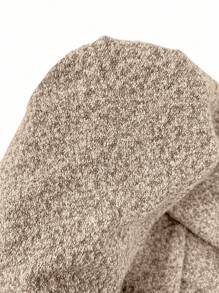 SoleilVie فستان كنزة صوفية كاجوال فضفاض متعدد الاستخدامات بأكمام طويلة وياقة عالية للنساء، ملابس كنزة صوفية مصنوعة من الصوف للجامعة في فصلي الخريف والشتاء للنساء