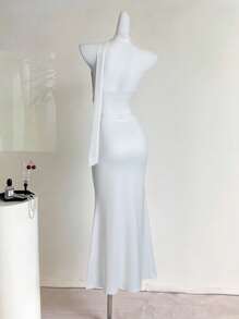 Sweetra 女士热带花卉印花衬衫和修身半裙，春夏款 - 白色 - 查看 2