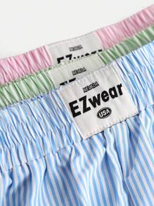 SHEIN 3pcs/Pack Tween Girls Multi-Piece Casual Set With Elastic Waist Striped Shorts