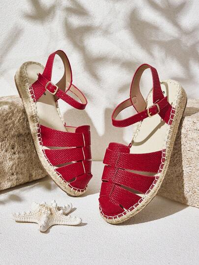 Styleloop Women's Wedge Thick Bottom Woven Sandals, Bohemian Style Vacation Outfit, Platform Shoes