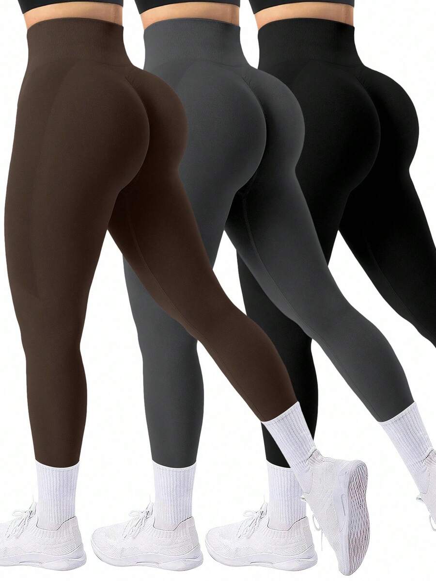 Gameset SHEIN Sport 无缝高弹力运动紧身裤瑜伽女裤