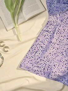 小碎花印花扭纹前筒连体衣 - 彩色 - 查看 3